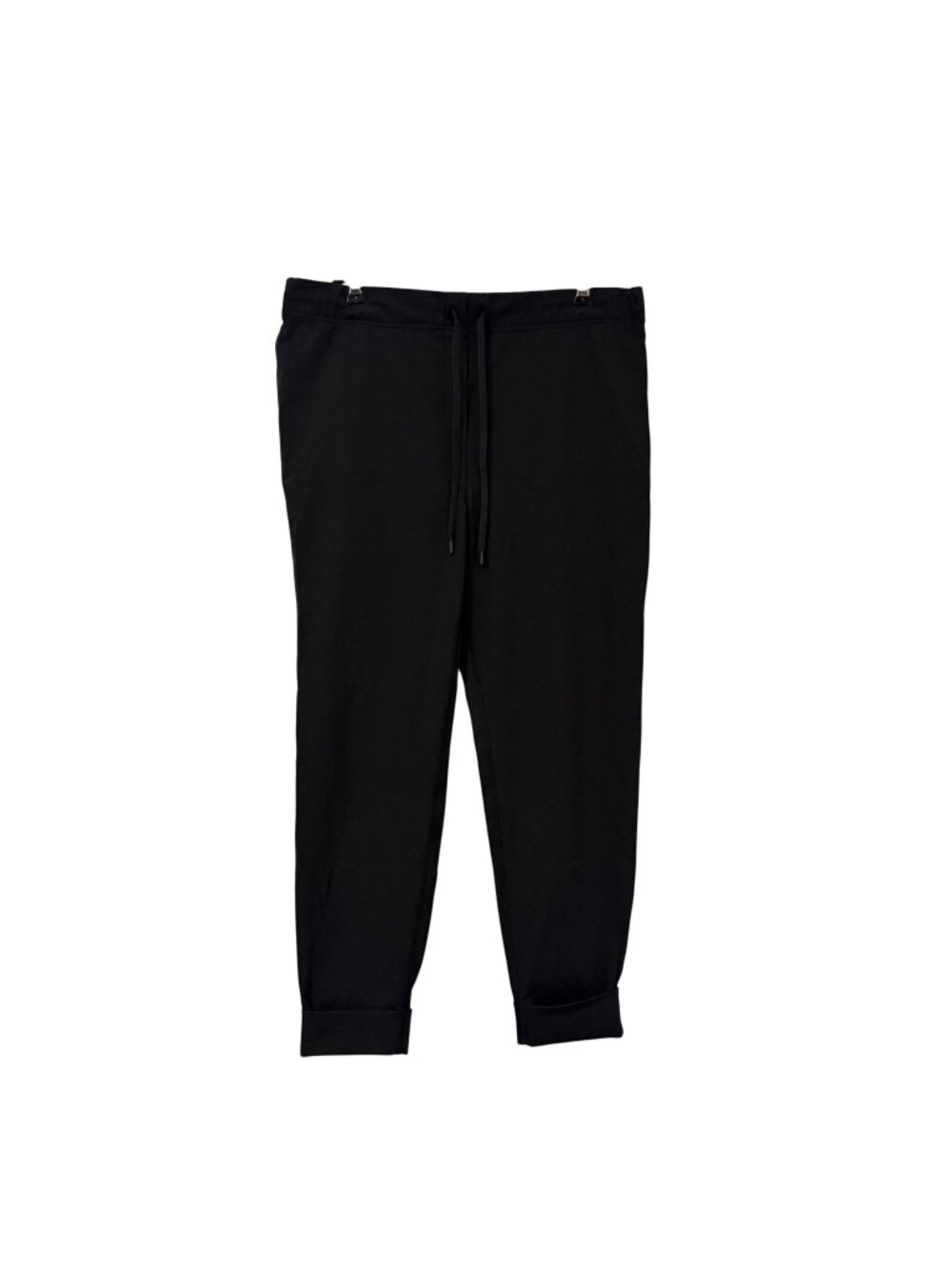 Lululemon Black Cuffed Ankle Drawstring Jogger Pants Womens Size 10